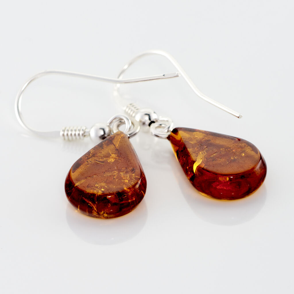 Boucles D'oreilles Pendantes Argent Blanc Mareme Ambre - Boucles d'oreilles fantaisie Femme | Histoire d’Or