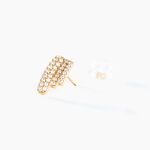 Boucles D'oreilles Puces Shimmel Or Jaune Oxyde De Zirconium - Clous d'oreilles Femme | Histoire d&rsquo;Or