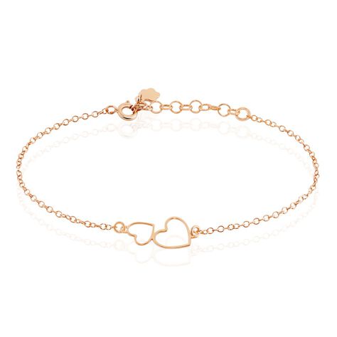 Bracelet élastique femme Tsar en argent doré rose