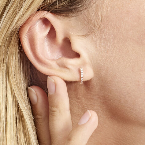 Creoles Or Rose Jacoba Oxydes - Boucles d'oreilles créoles Femme | Histoire d’Or