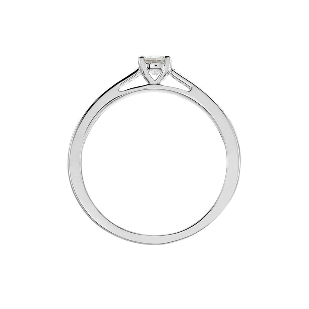 Bague Finella Platine Blanc Diamant - Bagues solitaires Femme | Histoire d&rsquo;Or
