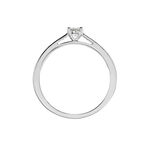 Bague Finella Platine Blanc Diamant - Bagues solitaires Femme | Histoire d&rsquo;Or