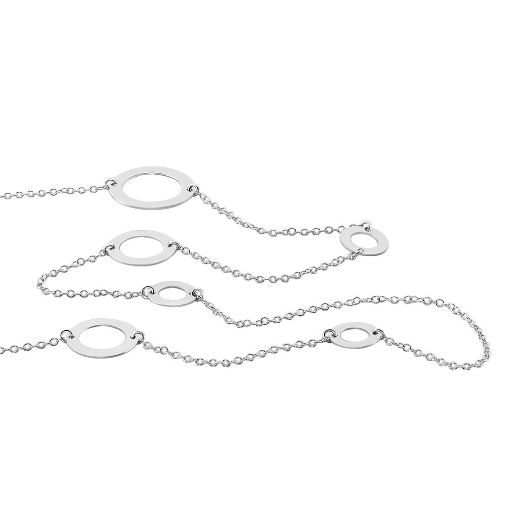 Collier Sautoir Paquito Argent Blanc - Sautoirs Femme | Histoire d’Or