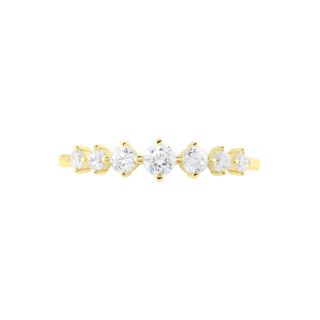 Bague Or Jaune Sunday Oxyde De Zirconium - Bagues avec pierre Femme | Histoire d’Or