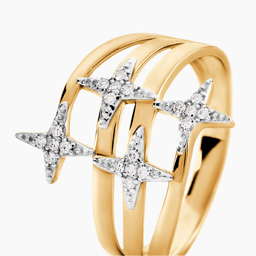 Bague Starlight Or Jaune Diamant - Bagues avec pierre Femme | Histoire d&rsquo;Or