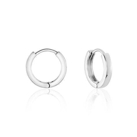 Créoles Argent Blanc Eleanora - Boucles d'oreilles créoles Femme | Histoire d’Or