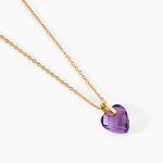 Collier Ludmille Argent Dor&eacute; A L'Or 750/1000 Am&eacute;thyste - Colliers pierre Femme | Histoire d&rsquo;Or