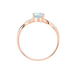 Bague Candice Or Rose Aigue Marine - Bagues solitaires Femme | Histoire d&rsquo;Or