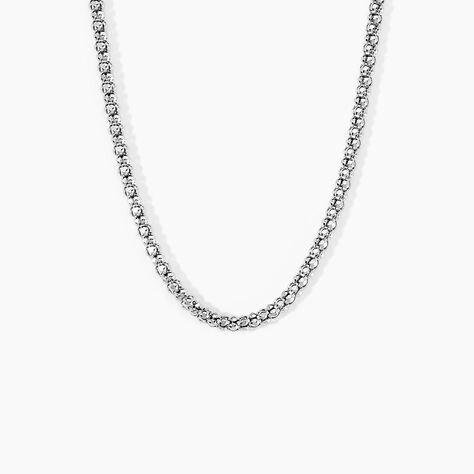 Chaine Nahila Argent Blanc - Chaines Femme | Histoire d&rsquo;Or