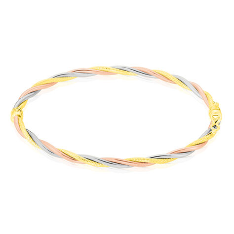 Bracelet Jonc Temani Or Tricolore - Bracelets joncs Femme | Histoire d&rsquo;Or