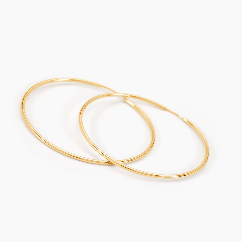 Cr&eacute;oles Dominae Or Jaune - Boucles d'oreilles cr&eacute;oles Femme | Histoire d&rsquo;Or