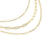 Collier Abiel Acier Dor&eacute; - Colliers doubles et triples cha&icirc;nes Femme | Histoire d&rsquo;Or