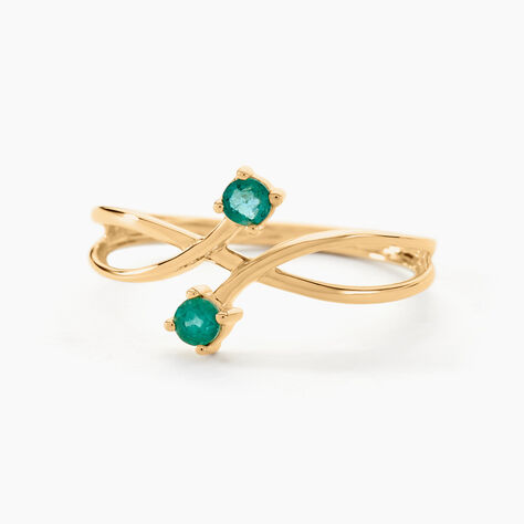 Bague Ruqaya Or Jaune Emeraude - Bagues avec pierre Femme | Histoire d’Or