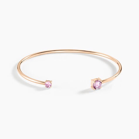 Bracelet Jonc Rio Argent Rose Oxyde De Zirconium - Bracelets joncs Femme | Histoire d&rsquo;Or