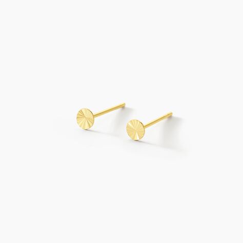 Boucles D'oreilles Puces Berangere Cercle Or Jaune - Clous d'oreilles Femme | Histoire d’Or
