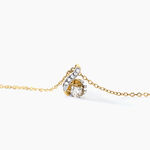 Collier Vrille Accompagnee Or Jaune Diamant - Colliers Femme | Histoire d&rsquo;Or