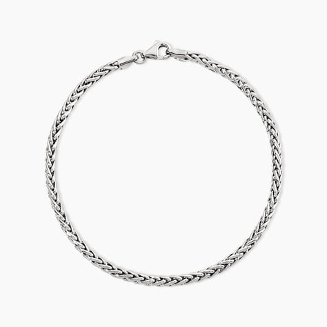 Bracelet Jany Maille Palmier Or Blanc - Bracelets cha&icirc;ne Femme | Histoire d&rsquo;Or