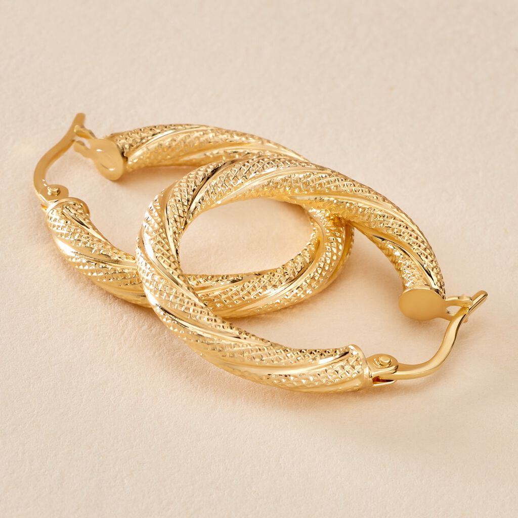 Créoles Clematis Or Jaune - Boucles d'oreilles créoles Femme | Histoire d’Or