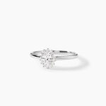 Bague Liz Argent Blanc Oxyde De Zirconium - Bagues de fian&ccedil;ailles ovale Femme | Histoire d&rsquo;Or