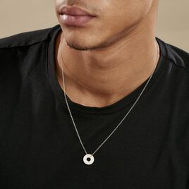 Collier Argent Blanc Isandro - Colliers fantaisie Homme | Histoire d’Or