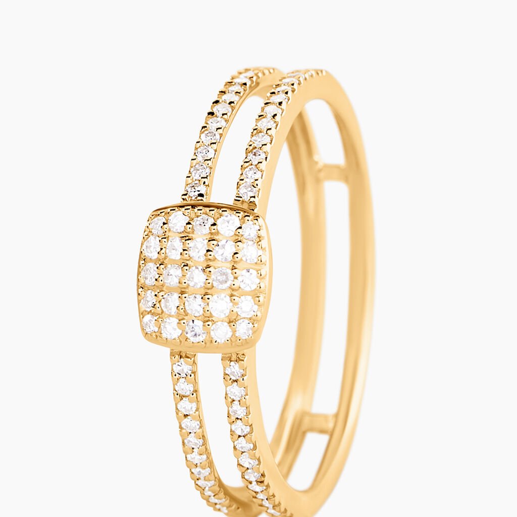Bague Aude Or Jaune Diamant - Bagues avec pierre Femme | Histoire d&rsquo;Or