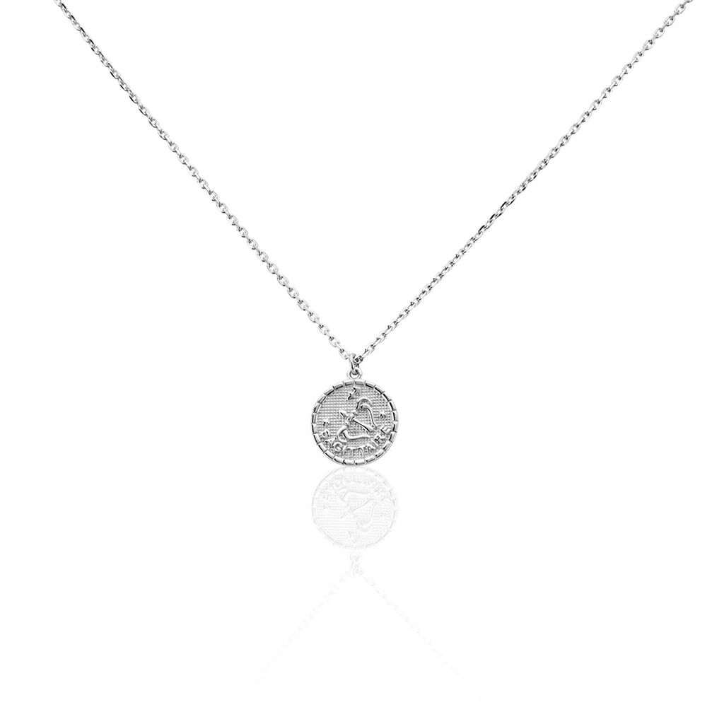 Collier Argent Blanc Hosni - Colliers Zodiaque Homme | Histoire d&rsquo;Or