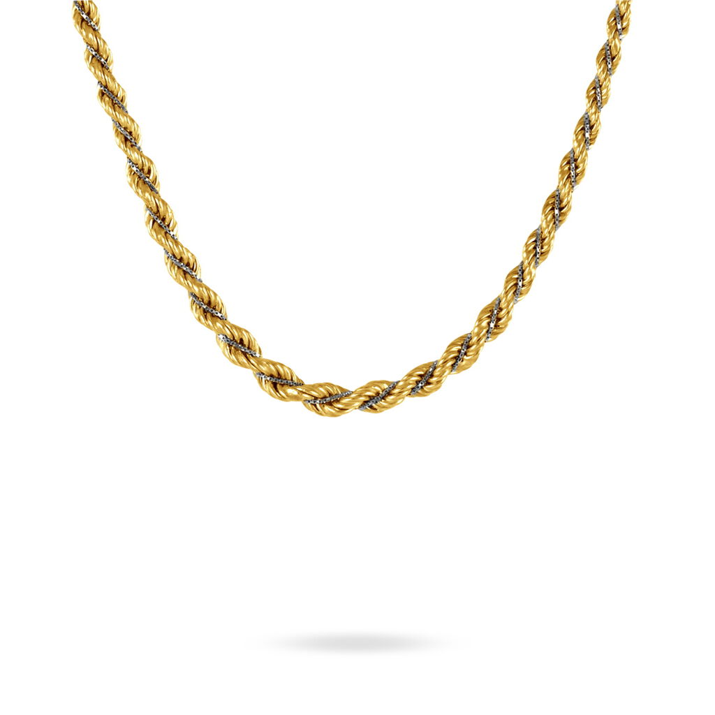 Collier Jerryenne Danilo Maille Corde Et Venitienne Or Bicolore - Chaines Femme | Histoire d’Or