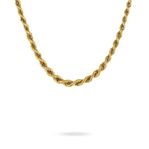 Collier Jerryenne Danilo Maille Corde Et Venitienne Or Bicolore - Chaines Femme | Histoire d’Or
