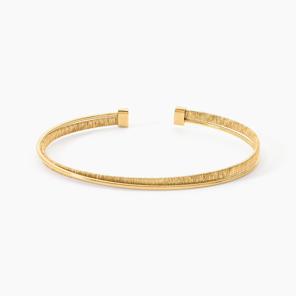 Bracelet Jonc Mendy Argent Dor&eacute; A L'Or 750/1000 - Bracelets joncs Femme | Histoire d&rsquo;Or