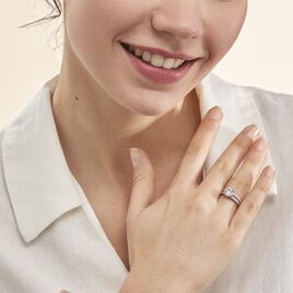 Bague Solitaire Anthyme Or Blanc Oxyde De Zirconium - Bagues solitaires Femme | Histoire d’Or
