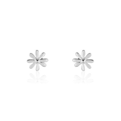 Boucles D'oreilles Puces Yuala Argent Blanc - Boucles d'oreilles fantaisie Femme | Histoire d’Or