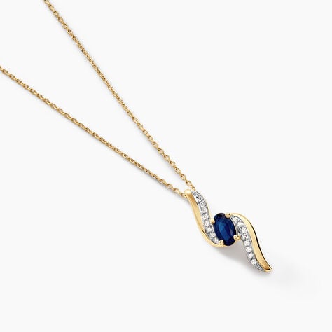 Collier Celestine Or Jaune Saphir Et Diamant - Colliers Femme | Histoire d’Or