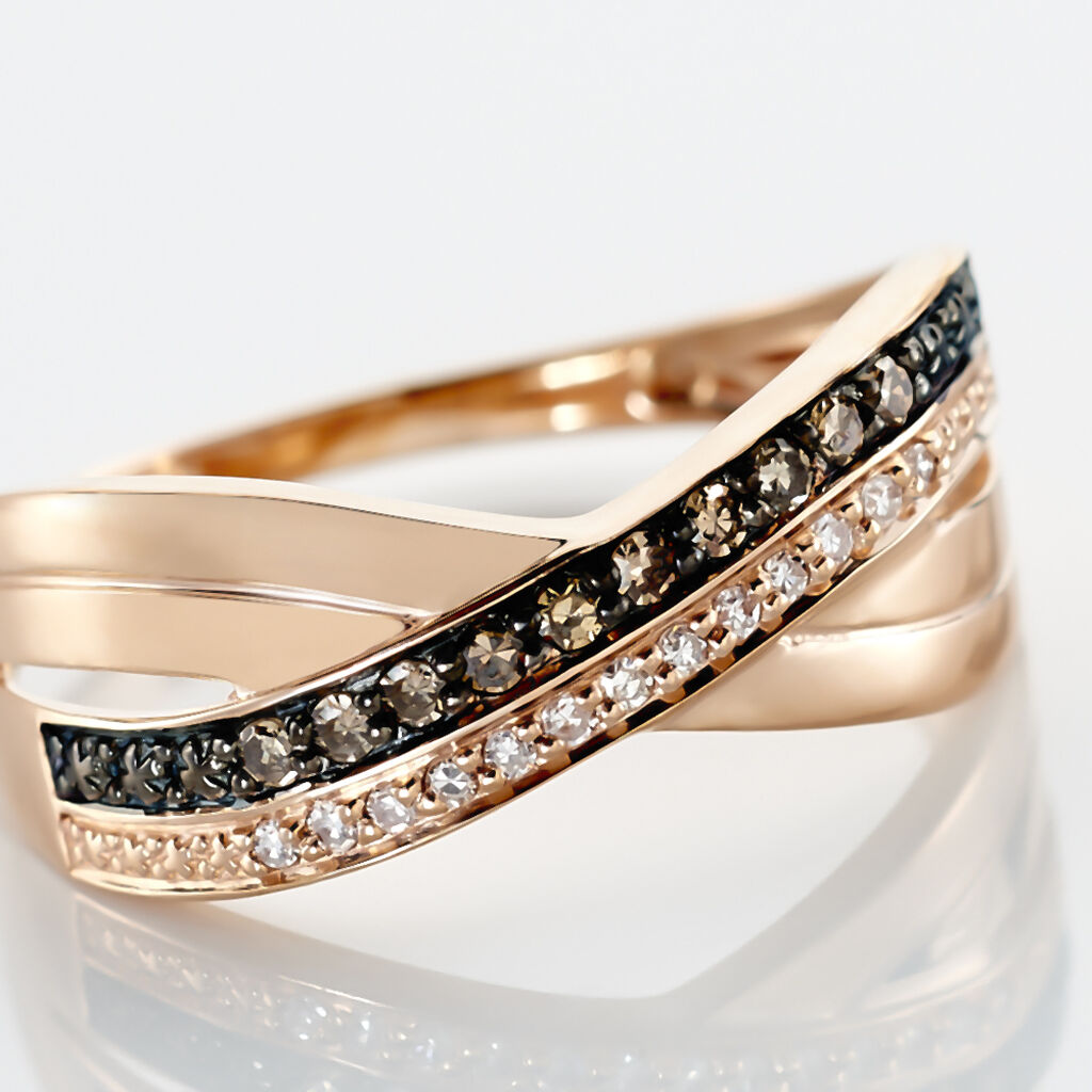 Bague Martika Or Rose Diamant - Bagues avec pierre Femme | Histoire d’Or