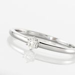 Solitaire  Natalia Platine Blanc Diamant - Bagues solitaires Femme | Histoire d&rsquo;Or