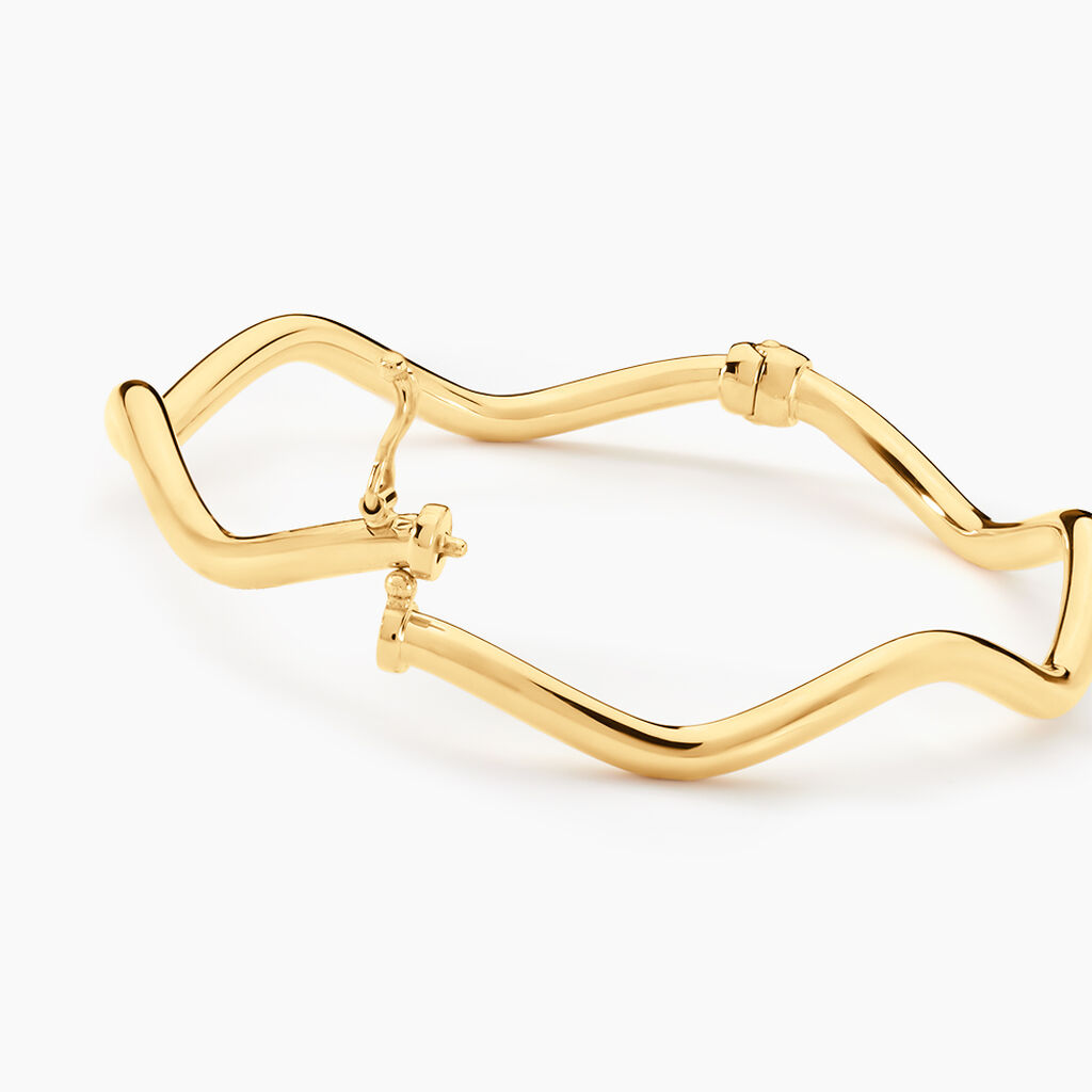 Bracelet Jonc Jennie Ondule Or Jaune - Bracelets joncs Femme | Histoire d’Or