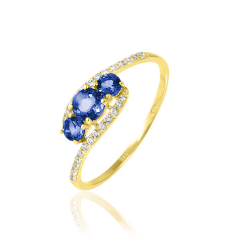 Bague Chloe Or Jaune Saphir Et Diamant - Bagues solitaires Femme | Histoire d’Or