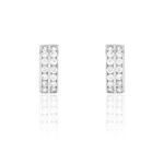 Cr&eacute;oles Jacobee Rondes Or Blanc Oxyde De Zirconium - Boucles d'oreilles cr&eacute;oles Femme | Histoire d&rsquo;Or