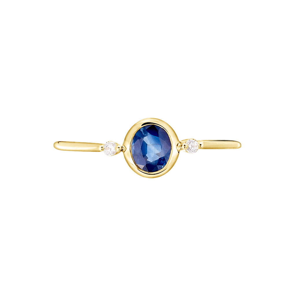 Bague Jahyna Or Jaune Saphir Et Diamant - Bagues solitaires Femme | Histoire d’Or
