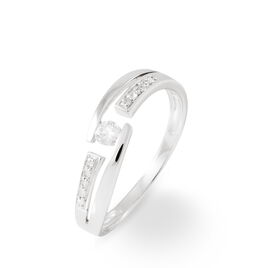 Bague Solitaire Elisa Or Blanc Diamant - Bagues solitaires Femme | Histoire d’Or