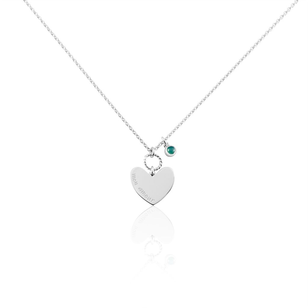 Collier Argent Pero Onyx