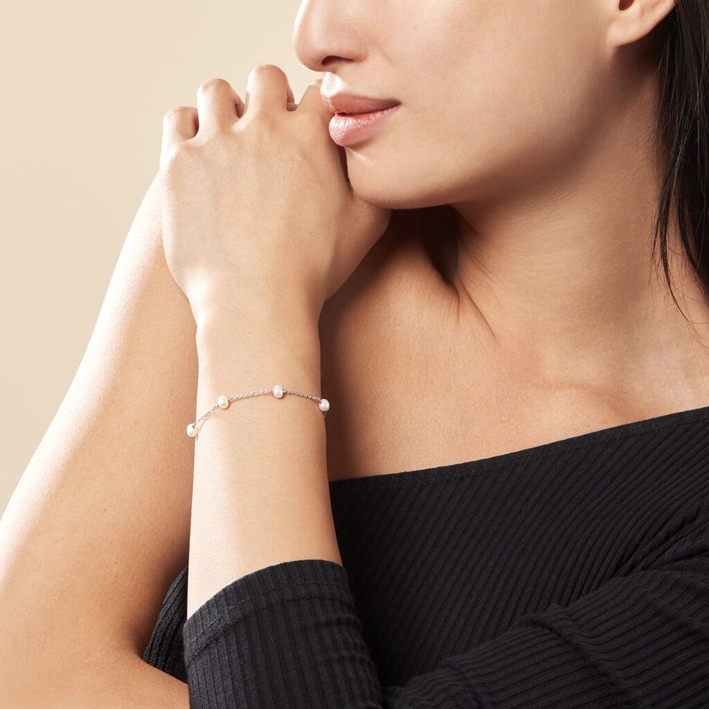 Bracelet Tanis Argent Perle De Culture - Bracelets Femme | Histoire d’Or