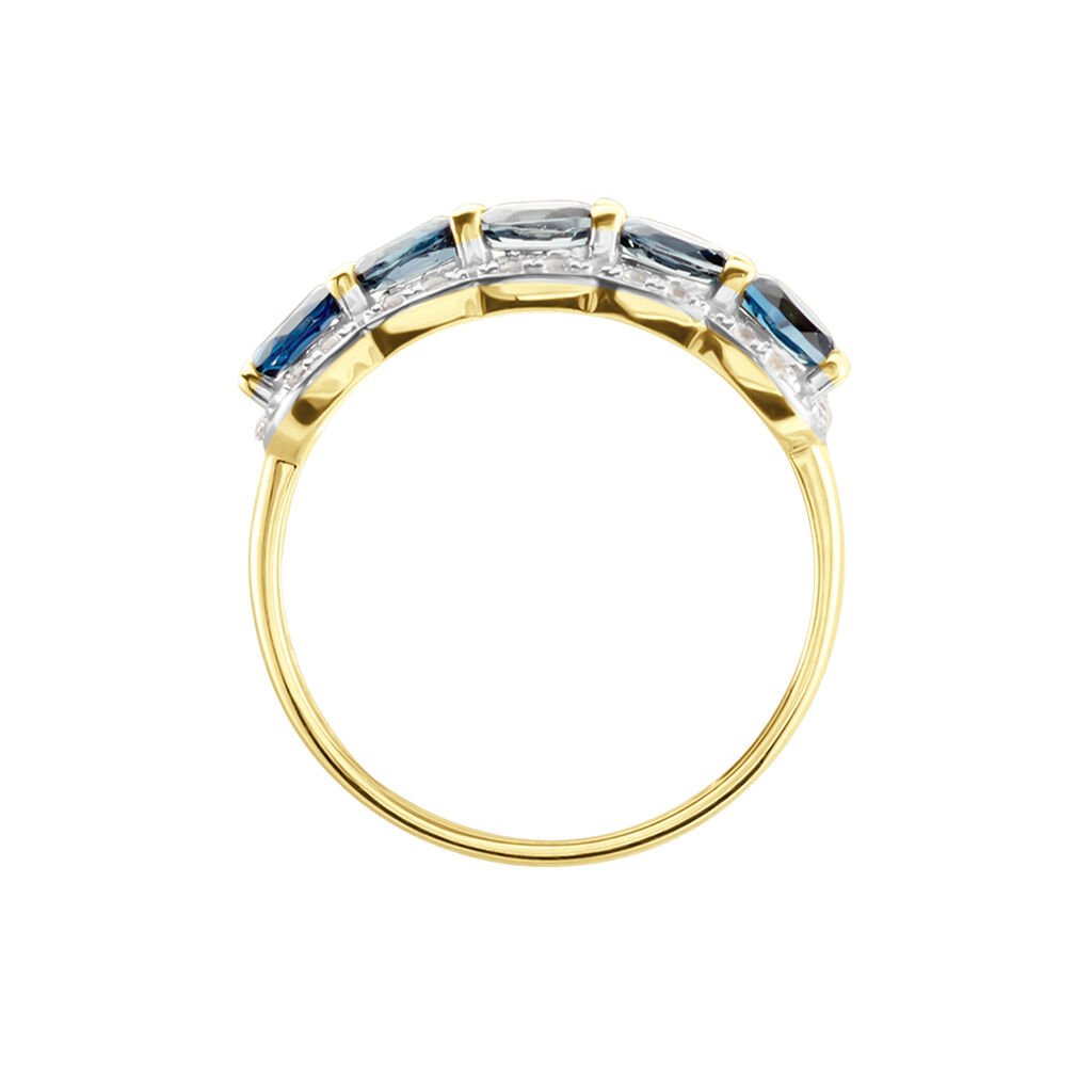 Bague Multipierres Or Jaune Margaux Topaze - Bagues avec pierre Femme | Histoire d’Or