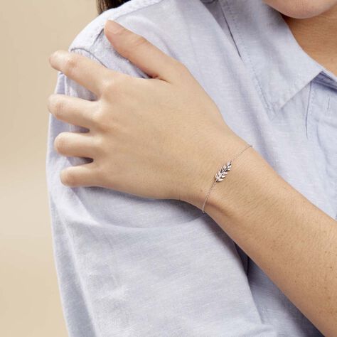 Bracelet Jade Argent Blanc Oxyde De Zirconium - Bracelets fantaisie Femme | Histoire d’Or