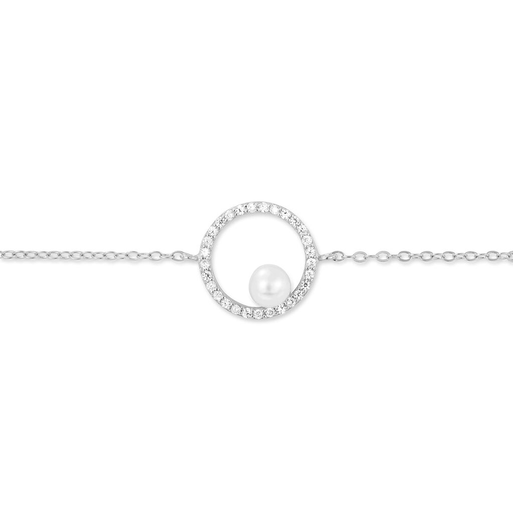 Bracelet Marthe Argent Blanc Perle De Culture Et Oxyde De Zirconium - Bracelets Femme | Histoire d’Or