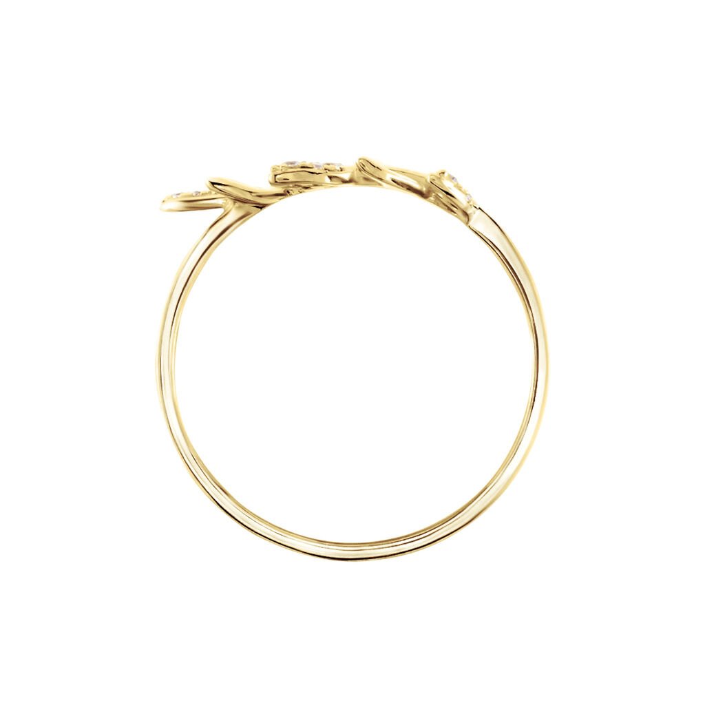Bague Or Jaune Nahia Oxydes De Zirconium - Bagues avec pierre Femme | Histoire d&rsquo;Or