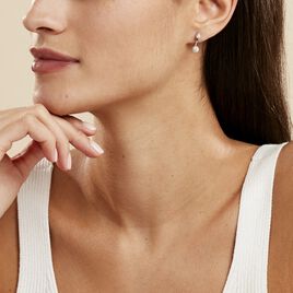 Bijoux D'oreilles Rosely Argent Blanc - Boucles d'oreilles fantaisie Femme | Histoire d’Or