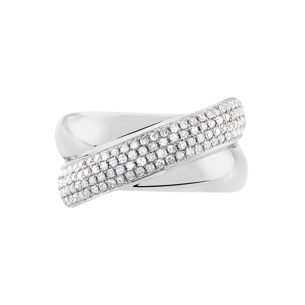 Bague Annoncia Or Blanc Diamant - Bagues avec pierre Femme | Histoire d’Or
