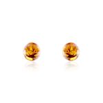 Boucles D'oreilles Puces Argent Blanc Brunhilld Ambre - Boucles d'oreilles fantaisie Femme | Histoire d&rsquo;Or