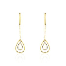 Boucles D'oreilles Pendantes Marganela Or Jaune Diamant - Boucles d'oreilles pendantes Femme | Histoire d’Or
