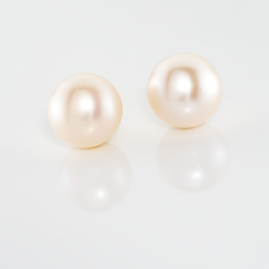 Boucles D'oreilles Puces Suki Or Jaune Perle De Culture - Clous d'oreilles Femme | Histoire d’Or